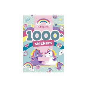 Klisterm�rke Bog m. 1000 stk. Enhj�rning